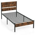 thumbnail image 2 of Costway Twin Size Bed Frame with Wooden Headboard Under-Bed Storage No Box Spring Needed, 2 of 10