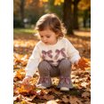 thumbnail image 4 of Happy Town Infant Baby Girl Long Sleeve Sweatshirt Flare Pants 2-Piece Set Fall Winter Toddler Girl Outfits, 4 of 7
