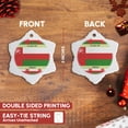 thumbnail image 3 of 3drose, Flag of Oman, 3 inch Snowflake Porcelain Ornament, 3 of 7