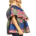 thumbnail image 4 of Sakkas Imani Colorful Wax African Ankara Dutch Off-shoulder Blouse Top Gorgeous - 38-Multi - One Size Regular, 4 of 5