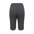 thumbnail image 4 of AherBiu Workout Shorts for Women Ribbed High Waisted Slim Running Yoga Bottom Legging Shorts Knee Length, 4 of 7