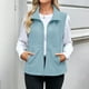 thumbnail image 1 of Neewe Women's Polar Fleece Zip Vest Lapel Collar Outerwear Warm Sleeveless Coat Vest for Fall and Winter, 1 of 8