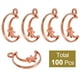 thumbnail image 3 of Uxcell 100Pcs Aleación Abierto Bisel Pendientes, Colgante Marco Hueco de Luna Estrella, Oro Rosa, 3 of 6