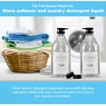 thumbnail image 5 of The Farmhouse Room Inc. Laundry Detergent Dispenser - Fabric Softener Liquid Pump Bottle Dispenser for Laundry Room - BPA Free & PET Plastic 1/2 Gallon Soap Dispenser w/Waterproof Labels - Pack of 2, 5 of 7