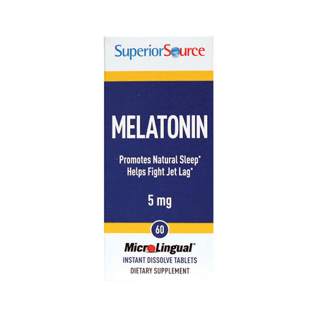 Melatonin, 5 mg, 60 MicroLingual Instant Dissolve Tablets, Superior Source