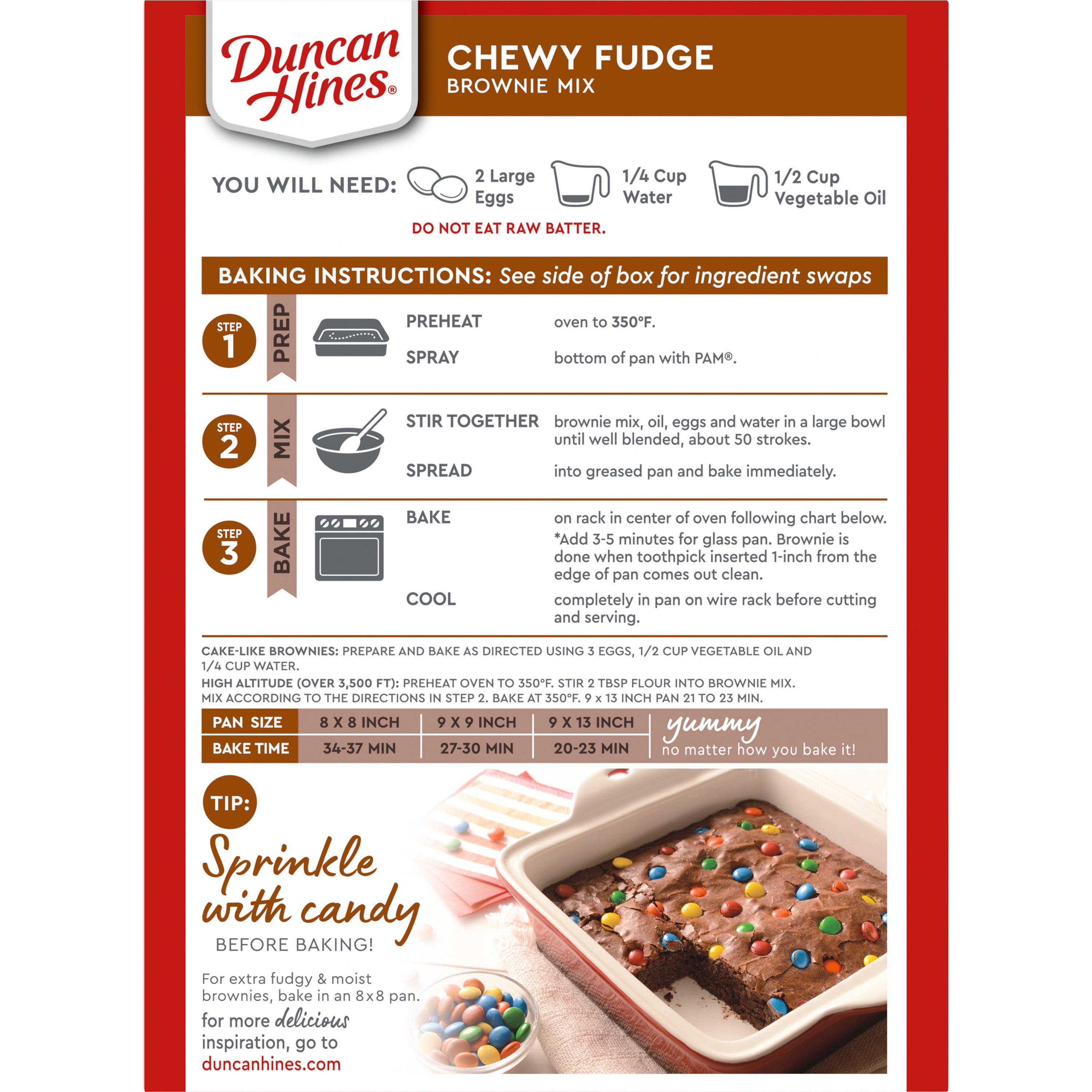 Duncan Hines Chewy Fudge Brownie Mix Family Size, 18.3 oz