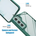 thumbnail image 3 of Casus Shockproof Bumper Hard Clear Back Cover Case for Samsung Galaxy S22 - Green, 3 of 7