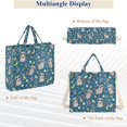 thumbnail image 6 of FORMRS Womens Corduroy Tote Bag Crossbody Shoulder Purse Handbag with Detachable Strap, Blue Raccoon Star Pattern, 6 of 7