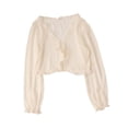 thumbnail image 4 of Cárdigan para mujer, accesorios de moda, abrigo transpirable, blusa, camisa de manga larga Color albaricoque, 4 of 7
