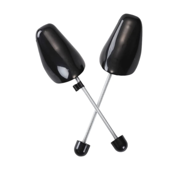 Plastic Shoe Trees with Spring - Adjustable Length Shoe Shaper for Men, Preserve Shoe Shape, Prevent Wrinkles & Deformation, Fits Men’s Shoes Size 39-47, Durable Plastic Shoe Makeup Organizers