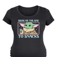 thumbnail image 3 of Star Wars - Grogu The Way To Snacks - Women's Maternity Scoop Neck Graphic T-Shirt, 3 of 5