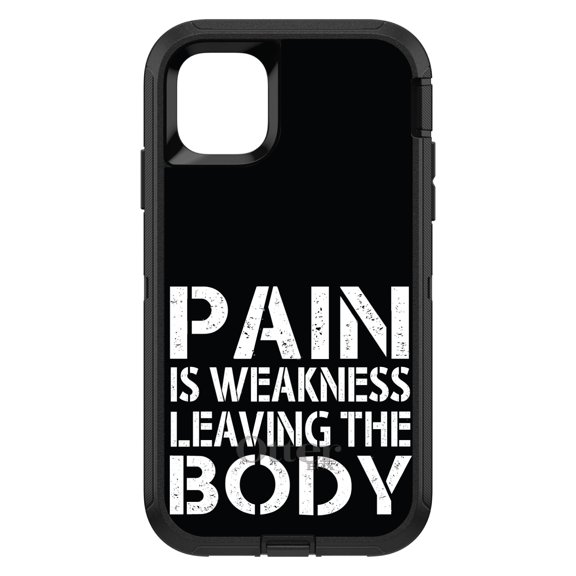 DistinctInk OtterBox Defender Custom Case for Apple iPhone 15 (6.1" Screen) - Inspirational Quote - Raised Bezel Screen Guard