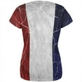 thumbnail image 2 of Distressed French Flag All Over Womens T Shirt Multi MD, 2 of 2