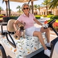 thumbnail image 3 of Golf Cart Seat Covers for 2 Seater, Colorful Leaf Soft Microfiber Cart Seat Towel Blanket, Pastoral Spring Botanical Summer Absorbent Breathable Non Slip Bench Seats Protector for Golf Course 51"x31", 3 of 9