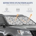 thumbnail image 4 of JUNZAN Black Footprints Pattern Car Windshield Sun Shade | Reflective Sunshade | Foldable 2-Piece Sun Shield Protect Your Car | Fits Sedans, SUVs, Hatchbacks-Small, 4 of 6
