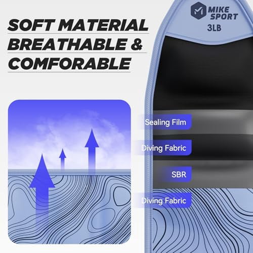 M MIKE SPORT Ankle Weights,Wrist Weights Leg & Hand Weights for Women Men Kids With Gym Ankle Straps Weights Set for Gym Exercises,Fitness,Workout,Walking,Jogging,Yoga, Dance, Pilates, Aerobics-4LB*2