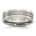 thumbnail image 1 of 6 mm Titanium Grooved Brushed & Polished Band, Size 13, 1 of 1