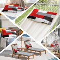 thumbnail image 5 of Red Black Grey Throw Pillow Cover, Pillowcase Protectors with Zipper, Breathable Decorative Lumbar Pillow Case Cover, Modern Irregular Geometric Abstract Pillow Shams for Couch Sofa 12x20Inch, 5 of 8