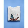 thumbnail image 3 of Freedom Butterfly Sweatshirt Women -Image by Shutterstock, Female 3X-Large, 3 of 4