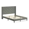 thumbnail image 7 of Glenwillow Queen Size Contemporary Wood Composite Platform Bed, Gray, 7 of 7