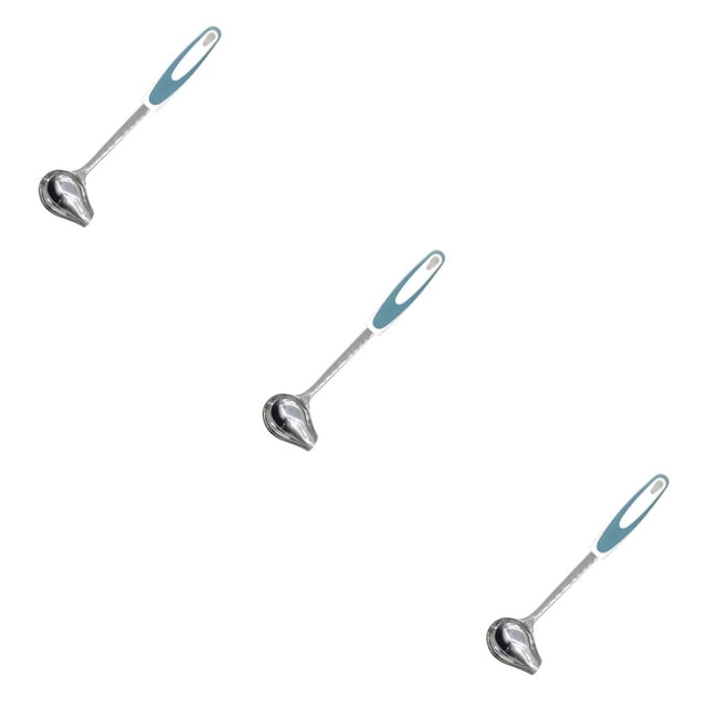 Yuarrent Cucharón de sopa largo para salsa de con pico, cuchara de cocina de acero inoxidable para servir ensalada, aderezo, cuchara para salsa Type1 NO1 Yuarrent CBP105096