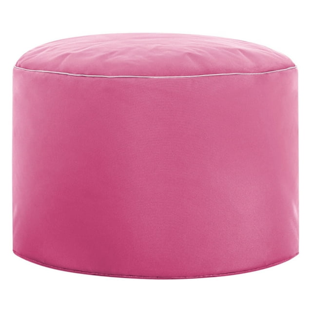 Gouchee Home Dotcom Brava – Pouf rond imperméable de couleur rose avec billes de polystyrène, fabriqué au Canada, élégant et léger, pour le salon ou la chambre à coucher.