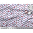 thumbnail image 3 of Soimoi Purple polyester Crepe Fabric Leaves & Floral Stripe Print Fabric by Yard 52 Inch Wide, 3 of 3