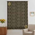 thumbnail image 2 of Brown Golden Floral Sheer Curtains 45 Inches Long, Modern Abstract Art Spring Flowers Light Filering Curtains, Breathable Simi Curtain Privacy Drapes for Kitchen Bathroom Small Window Treatment, 2 of 9