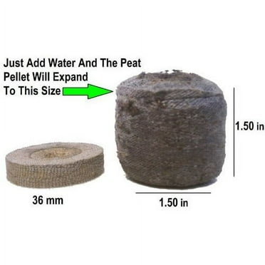 Jiffy 7 Peat Pellets 36 MM Seed Starting Plugs, Seeds Starter. Start Plant Seedlings Early (Pack of 50)