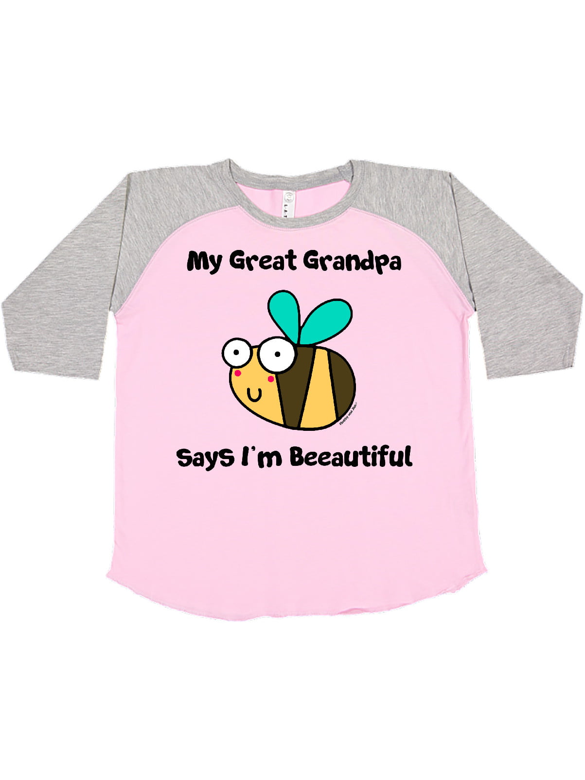 Download Inktastic Inktastic Bee Great Grandpa Says I M Beautiful Tween Short Sleeve T Shirt Unisex Pink And Heather M Walmart Com Walmart Com