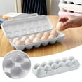 thumbnail image 2 of asddcavvf 12 Grid Kitchen Refrigerator Egg Collision Damaged Egg Storage Egg Egg Tray Storage Egg Clear Containers Meal Prep Containers Glass Freezer Containers for Food Storage, 2 of 7