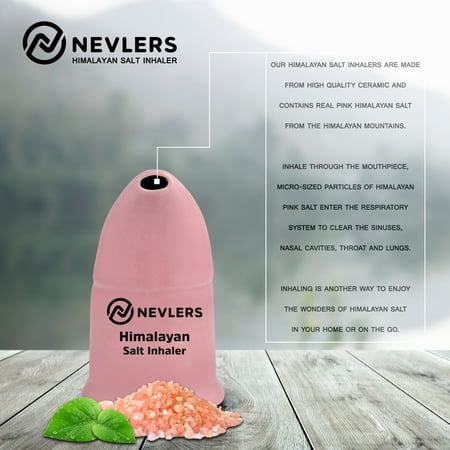 Nevlers Pink Himalayan Salt Inhaler - All-Natural Himalayan Salt Included