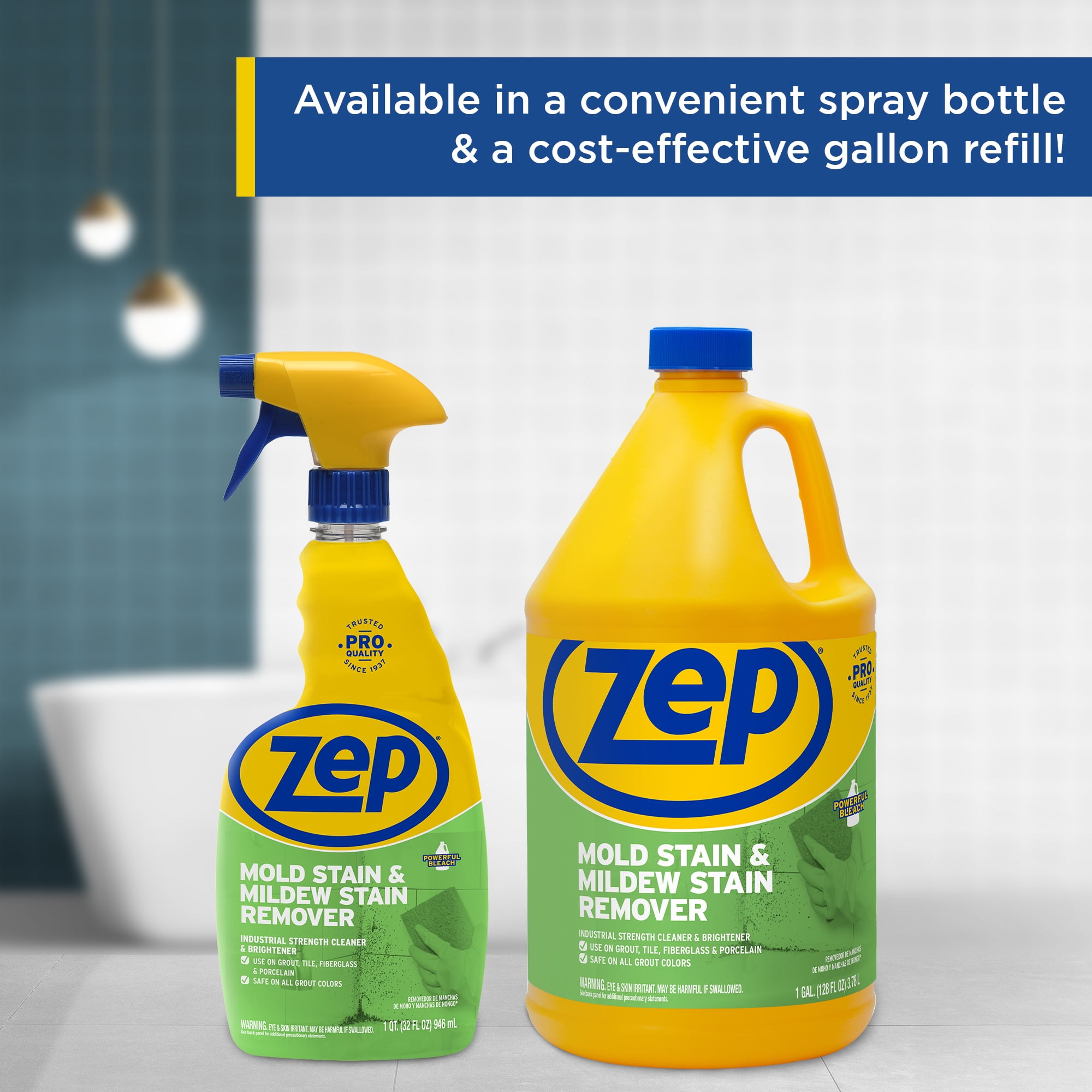 Zep Mold & Mildew Stain Remover, ZUMILDEW1282, 1 Gal case of 2