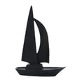 thumbnail image 1 of Escultura de velero minimalista de resina para el hogar, figura decorativa artística. Negro, 1 of 9