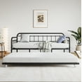 thumbnail image 3 of LiviNest Twin Size Metal Daybed Frame: Modern Steel Sofa Bed with Trundle - Space Saving Design for Small Apartments & Guest Rooms with Headboard & Wheels No Box Spring Needed, 3 of 6