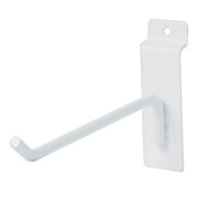 6 inch White Peg Hook for Slatwall - Pack of 50