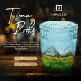 thumbnail image 3 of Tuscan Rocks Glass Set - Aqua, Dishwasher Safe, Chic Vintage Style - 8 oz - Ideal for Gin, Mixed Cocktails, Bourbon, Margaritas, Soft Drinks, Beer, Water - Mexican Style Glasses - Set of 4, 3 of 5