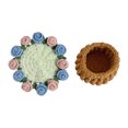 thumbnail image 1 of Posavasos de flores de ganchillo, posavasos de rosas hecho a mano, flores en maceta, ramo de rosas decorativo, posavasos con cesta, regalo para familiares y amigos amantes de las flores., 1 of 8