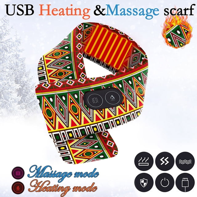 TIMIFIS Heated Scarf for Men/Women Smart Mobile Power USB Charging Neck And Shoulder Winter Cold Protection And Warm Heating Massage Men And Women ScarfFall/Winter