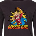 thumbnail image 4 of Inktastic Soccer Girl Superhero Long Sleeve Youth T-Shirt, 4 of 5