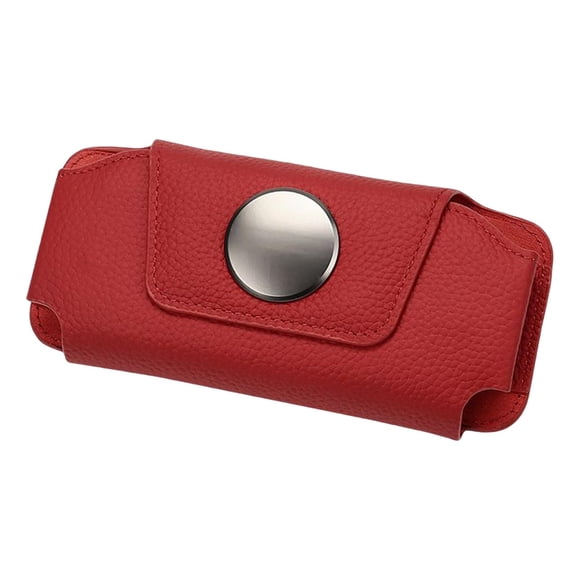 Estuche para gafas de sol con visera para coche, con cierre magnético oculto y colgador, apto para SUV. Rojo