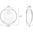 thumbnail image 6 of Mkono Wall Hanging Planter Propagation Station Glass Flower Vase for Hydroponics Plants,Oblate Set of 4, 6 of 7