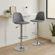 thumbnail image 2 of Silla para Bar y Barra de Cocina con Respaldo y Reposapies de Altura Ajustable Banco Taburete Giratorio con Asiento Acolchado de Diseño Moderno Gris, 2 of 7