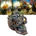thumbnail image 1 of Aquarium Decoration, Stylish Compact Head Skeleton Skull Ornament Exquisute Resin Multi Purpose Durable  For Fish, 1 of 8