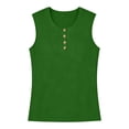 thumbnail image 4 of Womens Summer Tops Henley Shirt, Sleeveless Shirts for Women Casual Button Down Crewneck Tank Top Mothers Gifts, 4 of 5