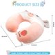 thumbnail image 2 of Almohada de viaje para niños, almohada para el cuello con forma de U de espuma viscoelástica pura con funda lavable, cómoda para sentarse en cualquier posición (cerdo rosa), 2 of 4