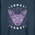 thumbnail image 3 of Instant Message - Cat With Crystals - Women's Lightweight French Terry Long Sleeve Shirt, 3 of 6