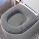 thumbnail image 5 of Funda para asiento de inodoro, calentador de asiento de inodoro de tela gruesa y de felpa para asientos de inodoro redondos y alargados, reutilizable, 2 uds., 5 of 6