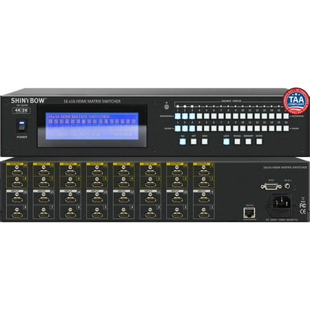 UPC: 4718091566904 | Shinybow SB-5669K 16×16 HDMI UHD 4K2K Matrix Routing Switcher w/3-Yr Warranty