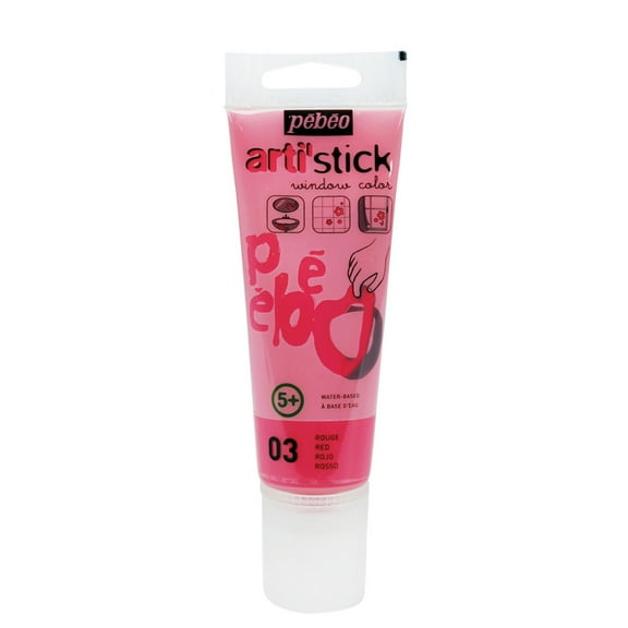 Pebeo Arti'Stick Window Color, 75ml Tube, Red